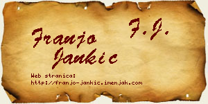 Franjo Jankić vizit kartica
